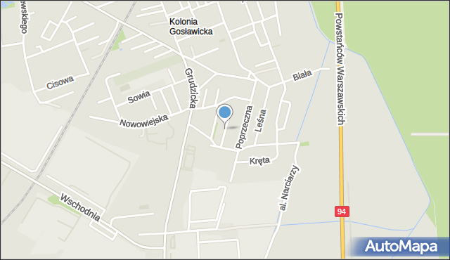 Opole, Kalinowa, mapa Opola