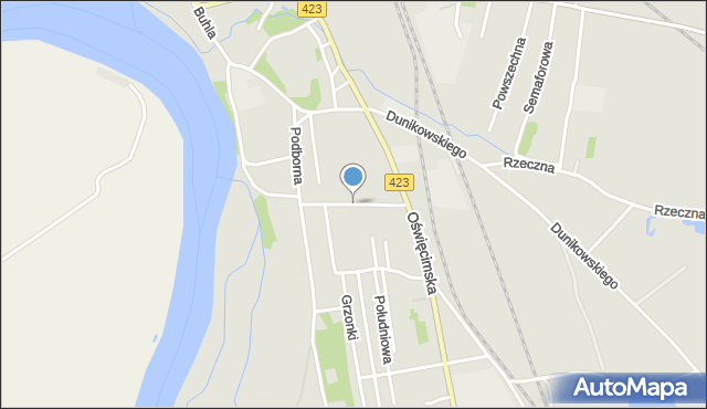 Opole, Katarzyny, mapa Opola