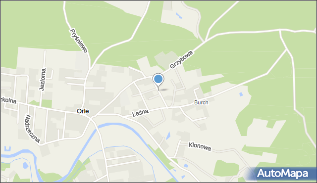 Orle gmina Wejherowo, Kasztanowa, mapa Orle gmina Wejherowo