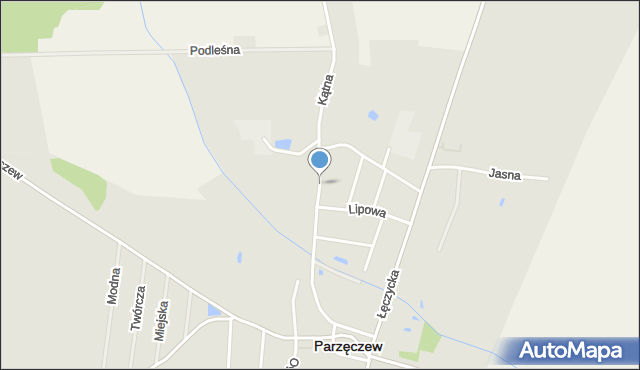 Parzęczew powiat zgierski, Kątna, mapa Parzęczew powiat zgierski