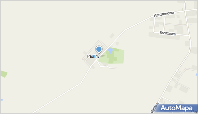 Pauliny, Kasztanowa, mapa Pauliny