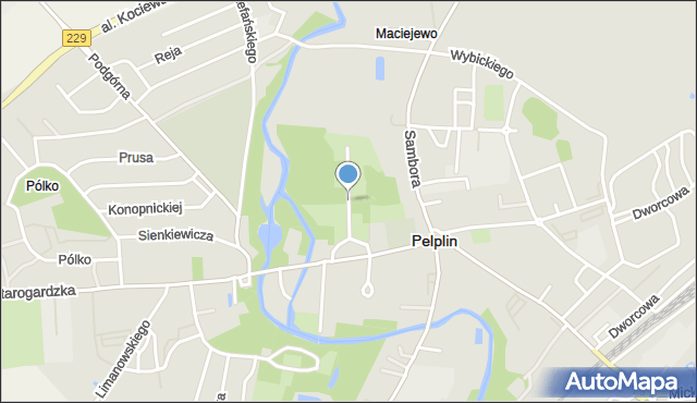 Pelplin, Kanonicka, mapa Pelplin