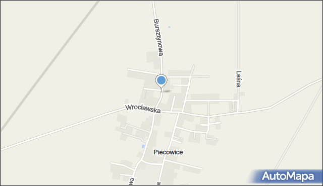 Piecowice, Kamienna, mapa Piecowice