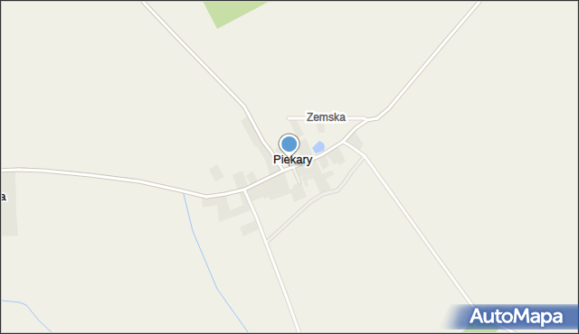 Piekary gmina Stęszew, Kanałowa, mapa Piekary gmina Stęszew