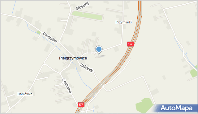 Pielgrzymowice gmina Michałowice, Kalinowa, mapa Pielgrzymowice gmina Michałowice