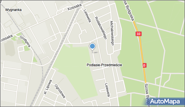 Piła, Karłowicza Mieczysława, mapa Piły