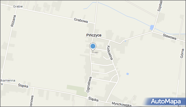 Pińczyce, Kasztanowa, mapa Pińczyce