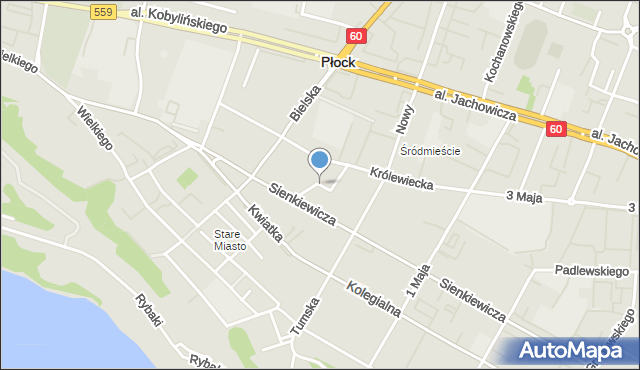 Płock, Kaczmarskiego Józefa, hm., mapa Płock