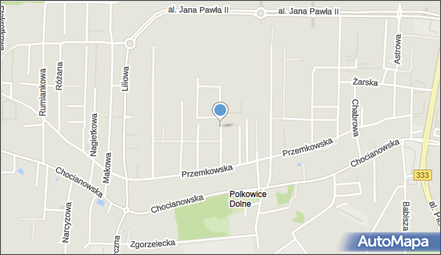 Polkowice, Kaktusowa, mapa Polkowice