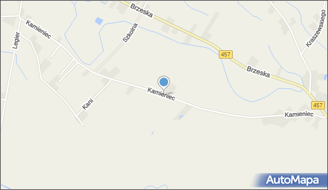 Popielów powiat opolski, Kamieniec, mapa Popielów powiat opolski