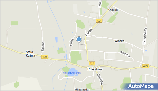 Prószków, Kasztanowa, mapa Prószków