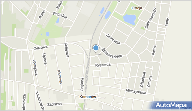 Pruszków, Kasztanowa, mapa Pruszków