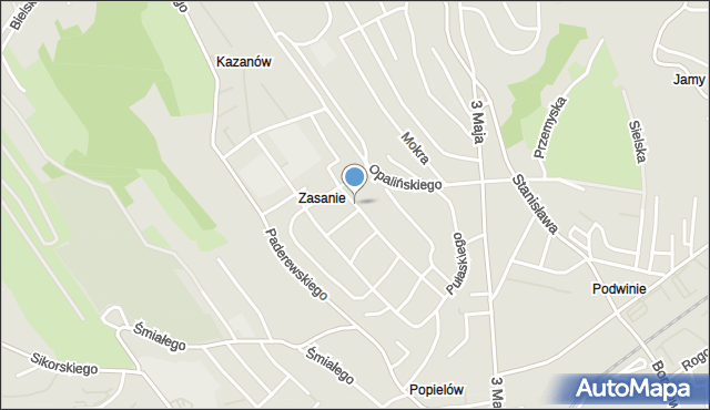 Przemyśl, Kazanowska, mapa Przemyśla