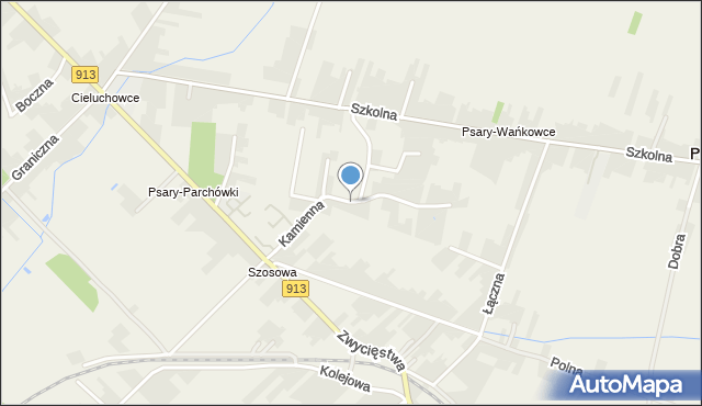 Psary powiat będziński, Kamienna, mapa Psary powiat będziński
