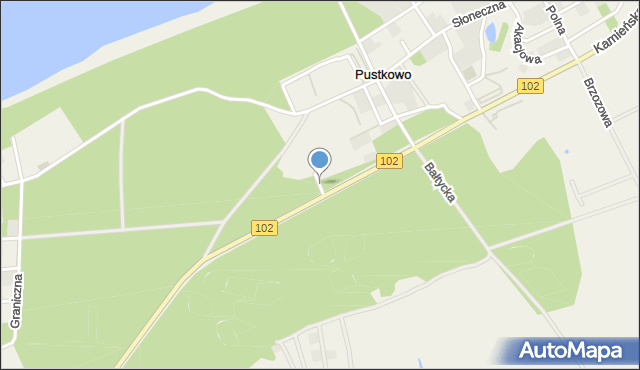 Pustkowo gmina Rewal, Kamieńska, mapa Pustkowo gmina Rewal