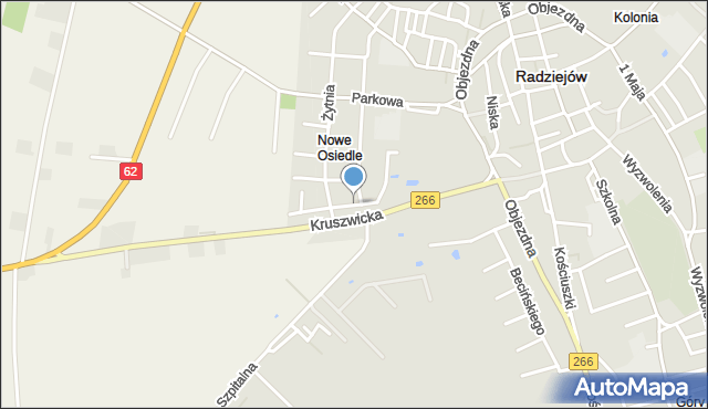 Radziejów, Kasprowicza Jana, mapa Radziejów