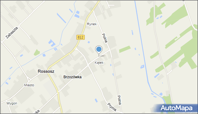 Rossosz powiat bialski, Kątek, mapa Rossosz powiat bialski