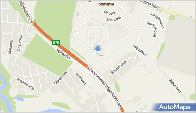 Rotmanka, Kasztanowa, mapa Rotmanka