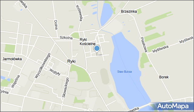 Ryki, Kanałowa, mapa Ryki