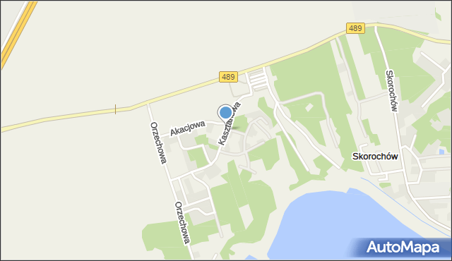 Skorochów, Kasztanowa, mapa Skorochów