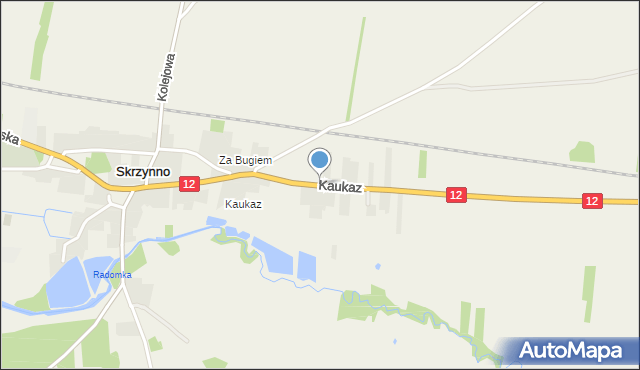 Skrzynno gmina Wieniawa, Kaukaz, mapa Skrzynno gmina Wieniawa