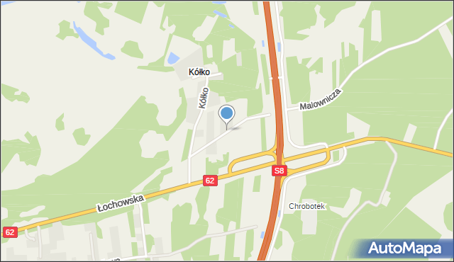 Skuszew, Kamieńczykowska, mapa Skuszew