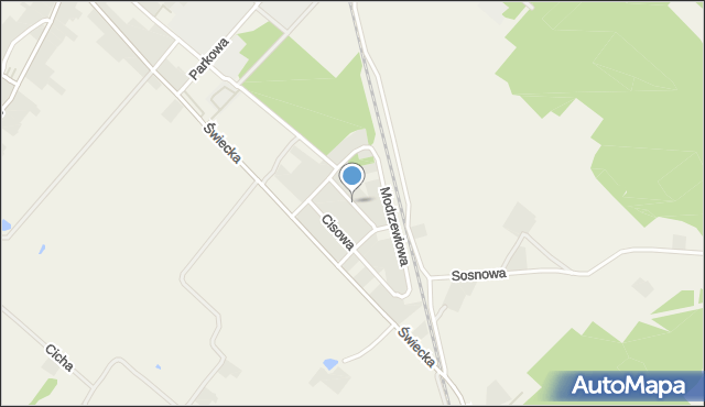 Śliwice powiat tucholski, Kasztanowa, mapa Śliwice powiat tucholski