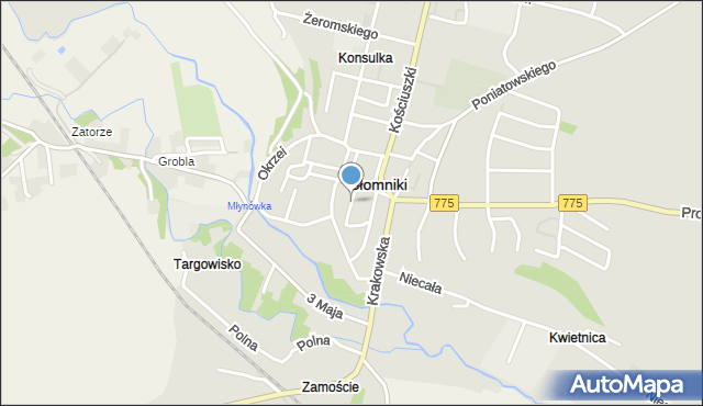 Słomniki, Karpacka, mapa Słomniki