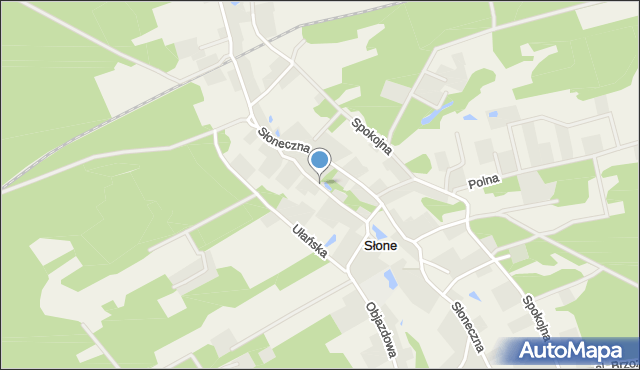 Słone gmina Świdnica, Kamykowa, mapa Słone gmina Świdnica