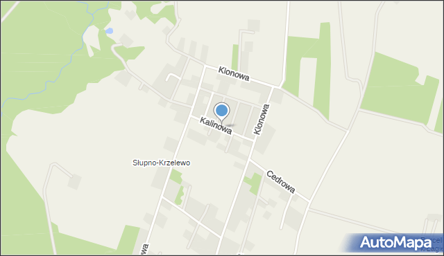 Słupno powiat płocki, Kalinowa, mapa Słupno powiat płocki