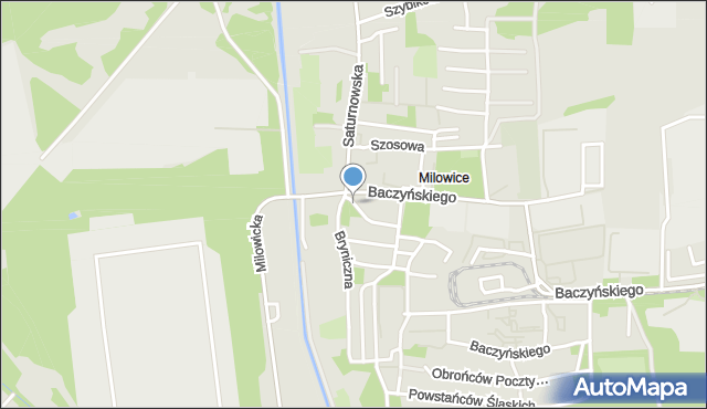 Sosnowiec, Kapliczna, mapa Sosnowca