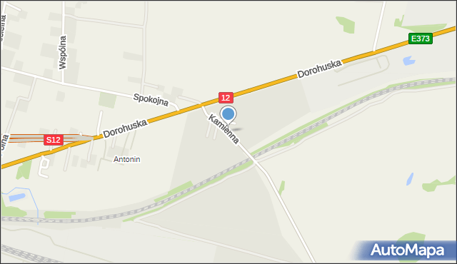 Srebrzyszcze, Kamienna, mapa Srebrzyszcze