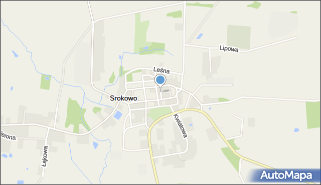 Srokowo, Kajki Michała, mapa Srokowo