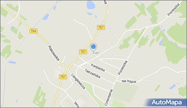 Staszów, Karkonoska, mapa Staszów