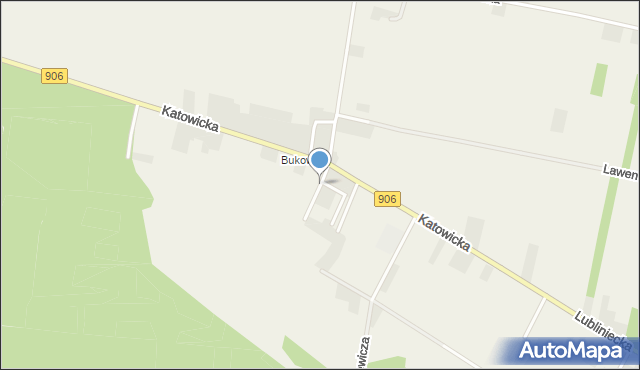 Strzebiń, Katowicka, mapa Strzebiń