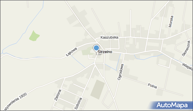 Strzelno gmina Puck, Kasztanowa, mapa Strzelno gmina Puck