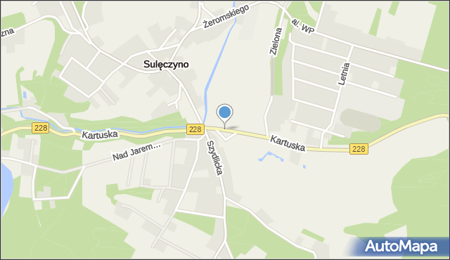 Sulęczyno, Kartuska, mapa Sulęczyno