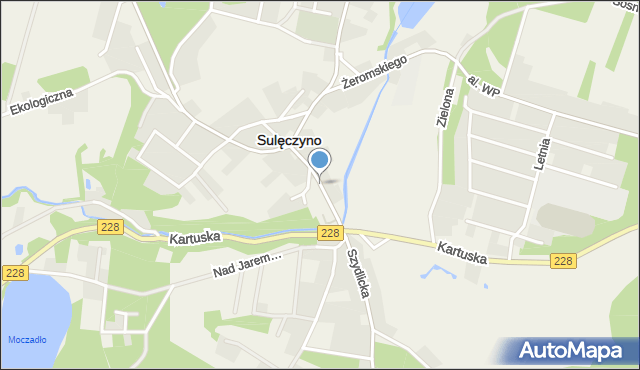 Sulęczyno, Kaszubska, mapa Sulęczyno