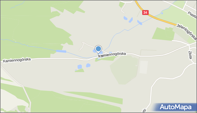 Świebodzice, Kamiennogórska, mapa Świebodzice