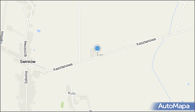 Świnków gmina Krotoszyn, Kasztanowa, mapa Świnków gmina Krotoszyn