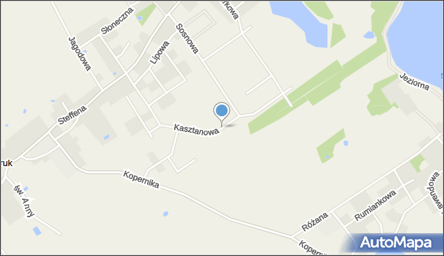 Sząbruk, Kasztanowa, mapa Sząbruk
