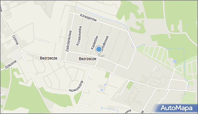 Szczecin, Kaperska, mapa Szczecina