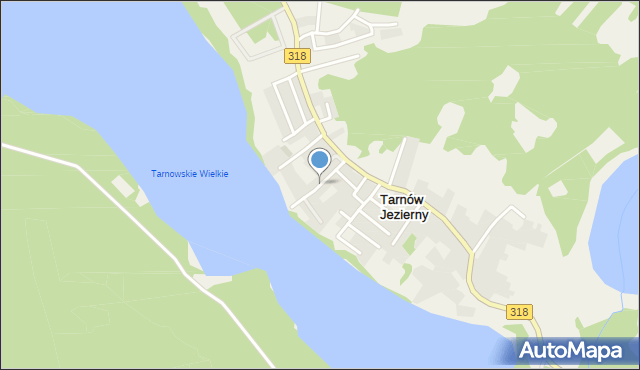 Tarnów Jezierny, Kasztanowa, mapa Tarnów Jezierny