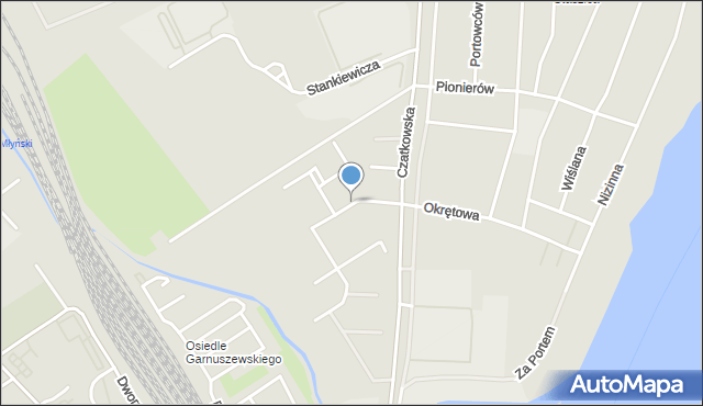 Tczew, Kapitańska, mapa Tczew