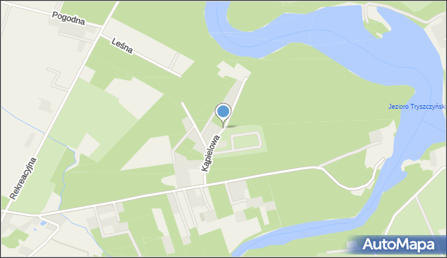 Tryszczyn, Kąpielowa, mapa Tryszczyn