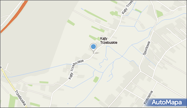 Trzebuska, Kąty Trzebuskie, mapa Trzebuska