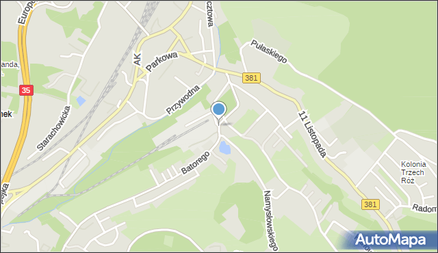 Wałbrzych, Kaliska, mapa Wałbrzycha