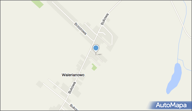 Walerianowo gmina Komorniki, Kasztanowa, mapa Walerianowo gmina Komorniki