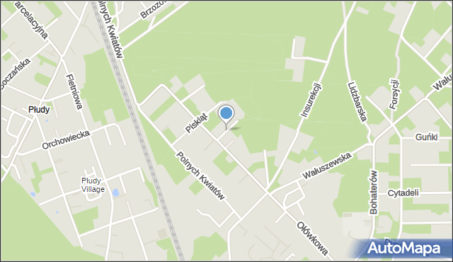 Warszawa, Kazuńska, mapa Warszawy