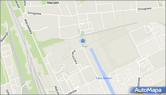 Warszawa, Kaczorowa, mapa Warszawy